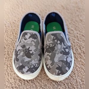 Used. Carter slip-on toddler dino camo shoes. size 10t